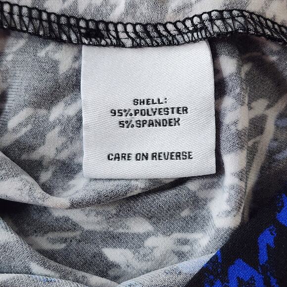 Calvin Klein Pleated Front Geometric Sleeveless Tank Top Blouse Size Medium - Picture 8 of 9